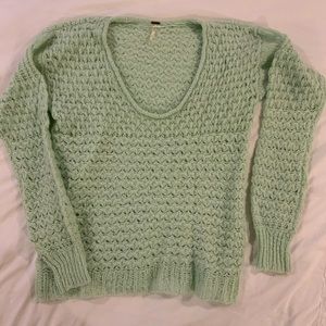 Free People mint green sweater